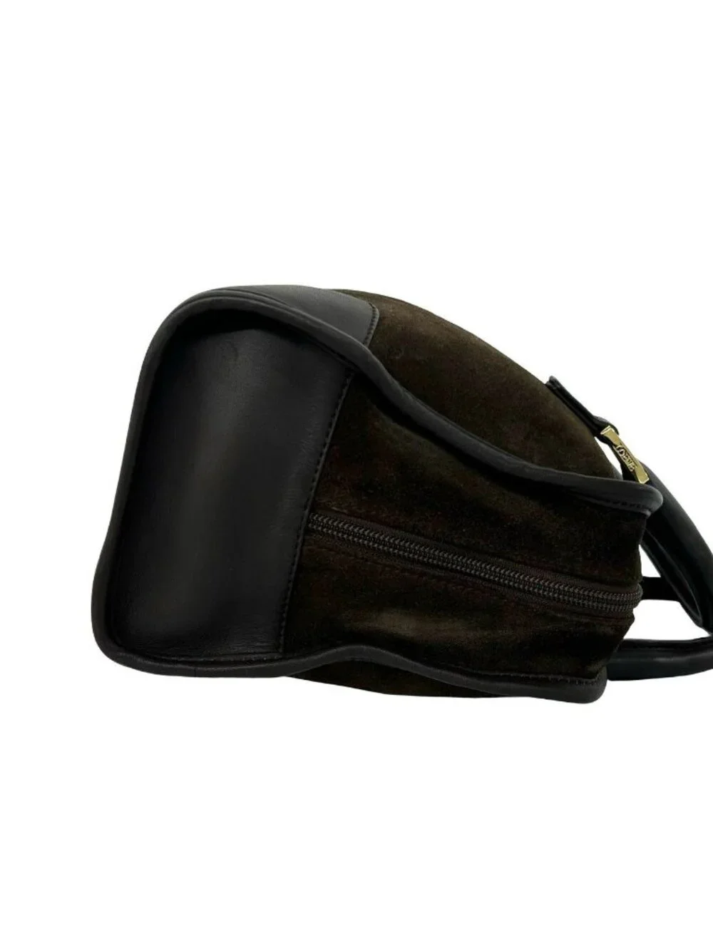 Loewe Vintage Amazona 28 Anagram Suede Leather Mini Boston Bag Brown